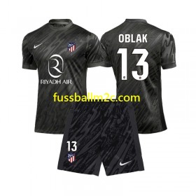 Fußballtrikots Atlético Madrid Jan Oblak 13 Torwart Kinder Heim Trikotsatz 2024-2025